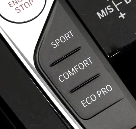أزرار أوضاع القيادة في BMW — SPORT، COMFORT، ECO PRO